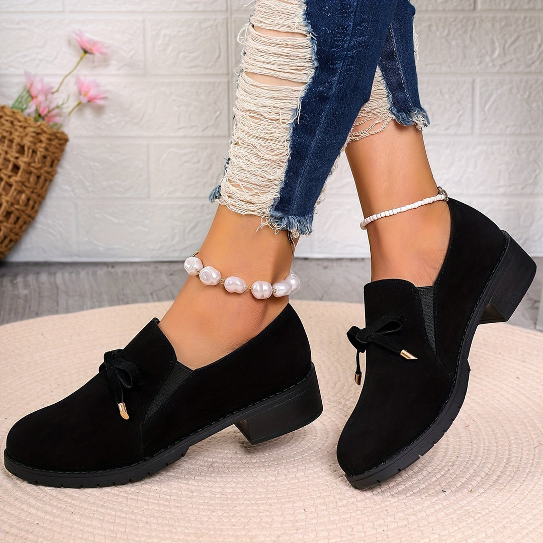 Ciriaca | Mocasines con moño y taco bajo