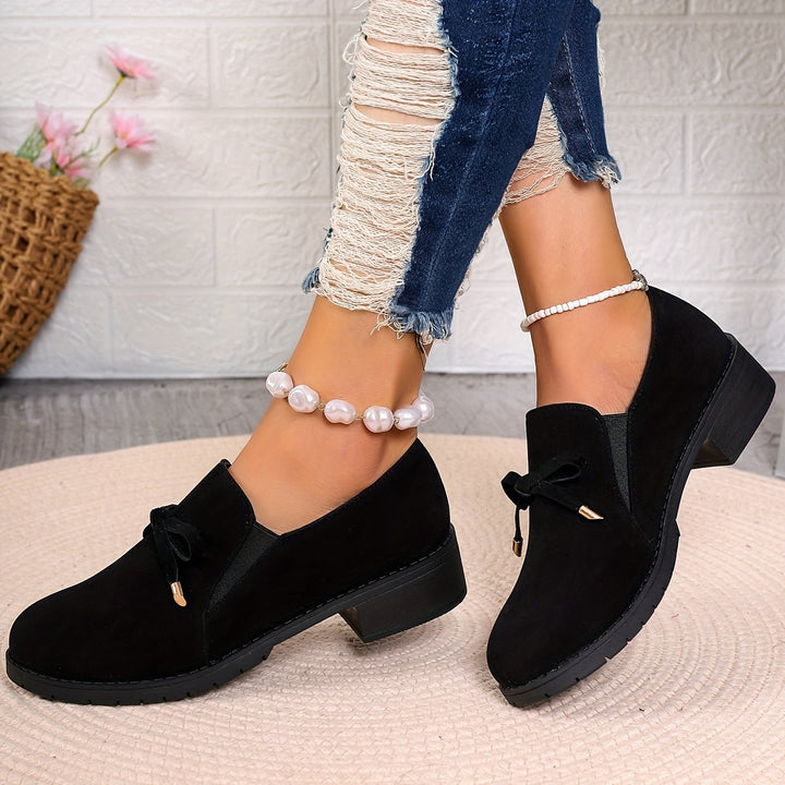 Ciriaca | Mocasines con moño y taco bajo