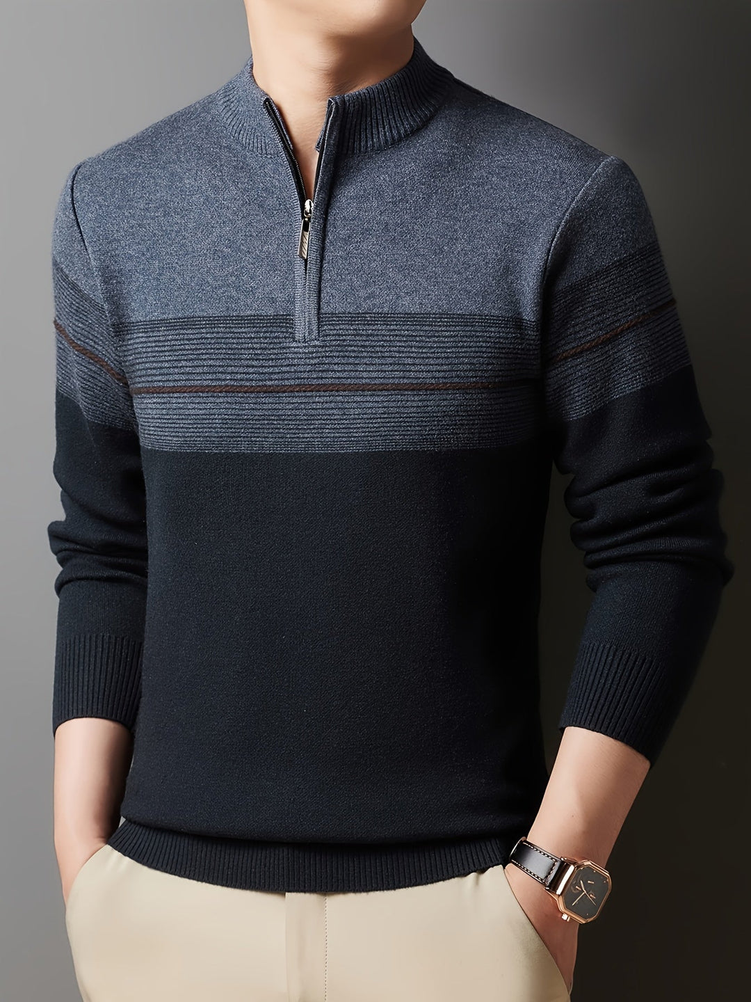 Dylan | Sweater con cuello alto y media cremallera