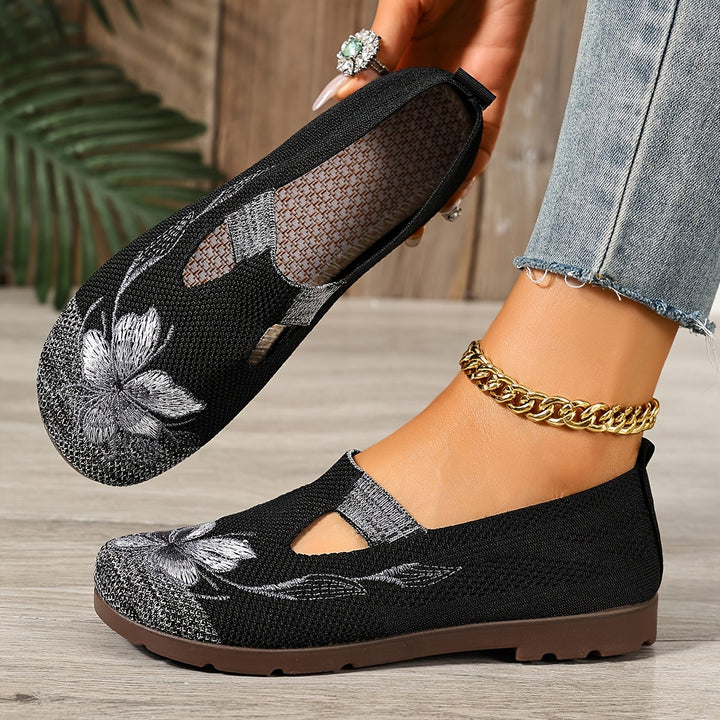 Alexandra | Balerinas bordadas sin cordones