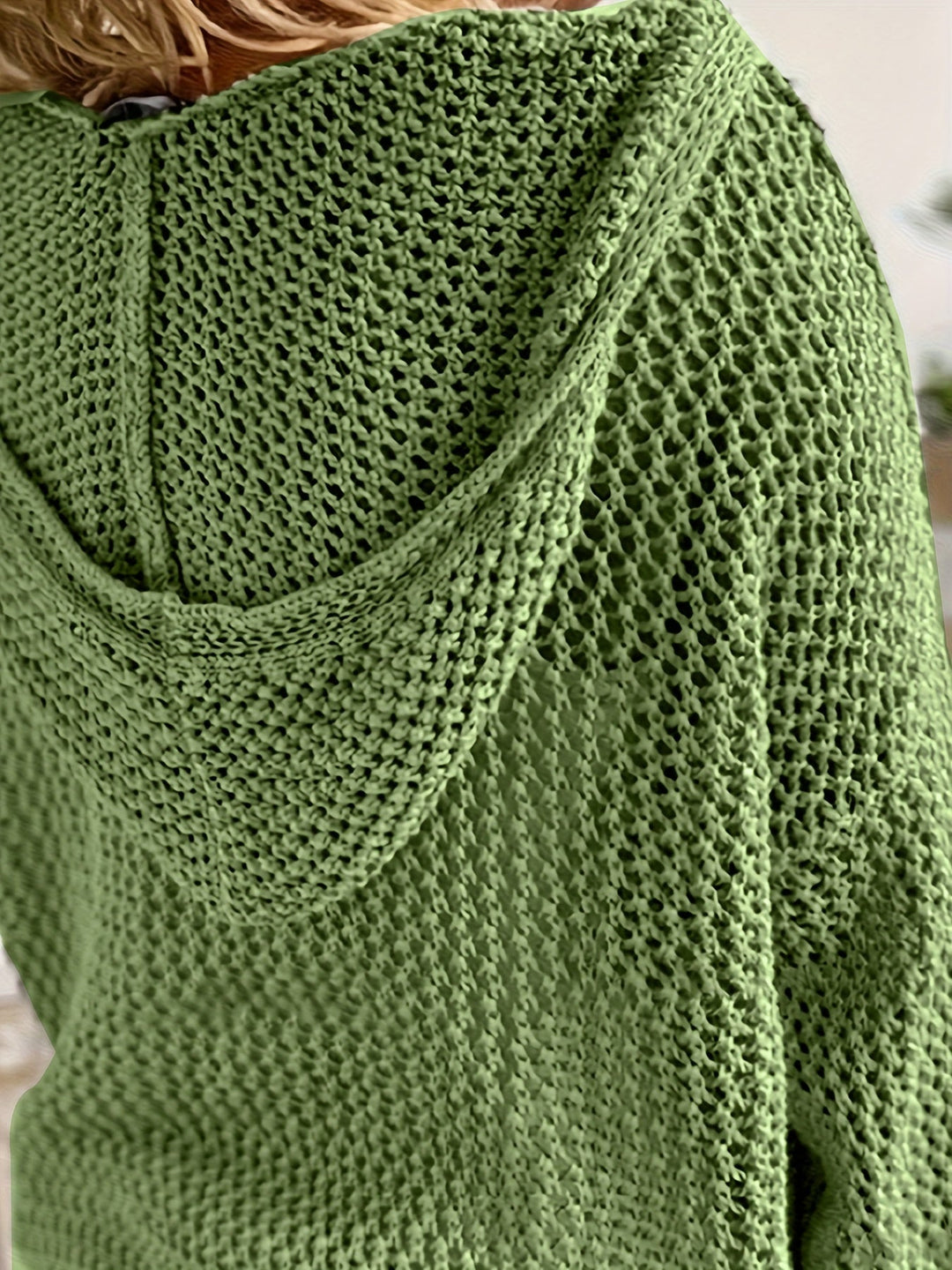 Zoila | Sweater tejido calado con capucha