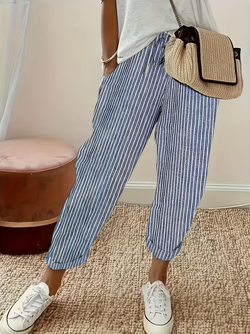 Amalia | Pantalón a rayas de pierna ancha