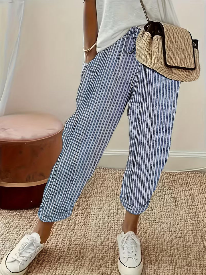 Amalia | Pantalón a rayas de pierna ancha