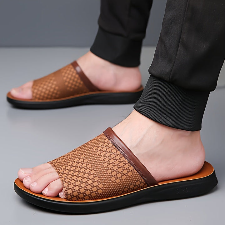 Eliseo | Sandalias slide tejidas para hombre