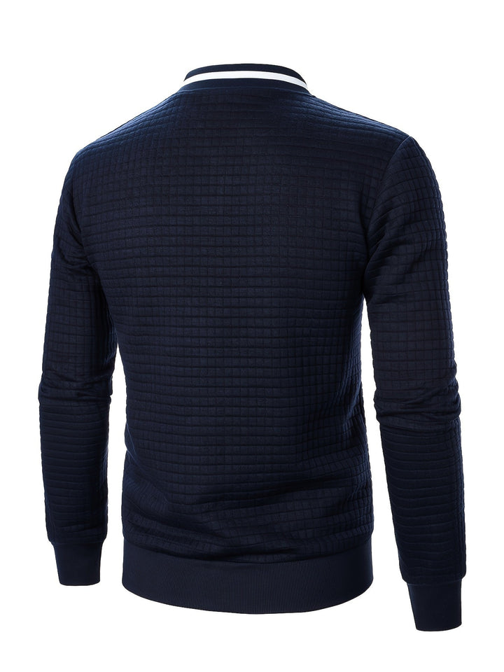 Anthony | Chaqueta bomber con textura y cierre completo