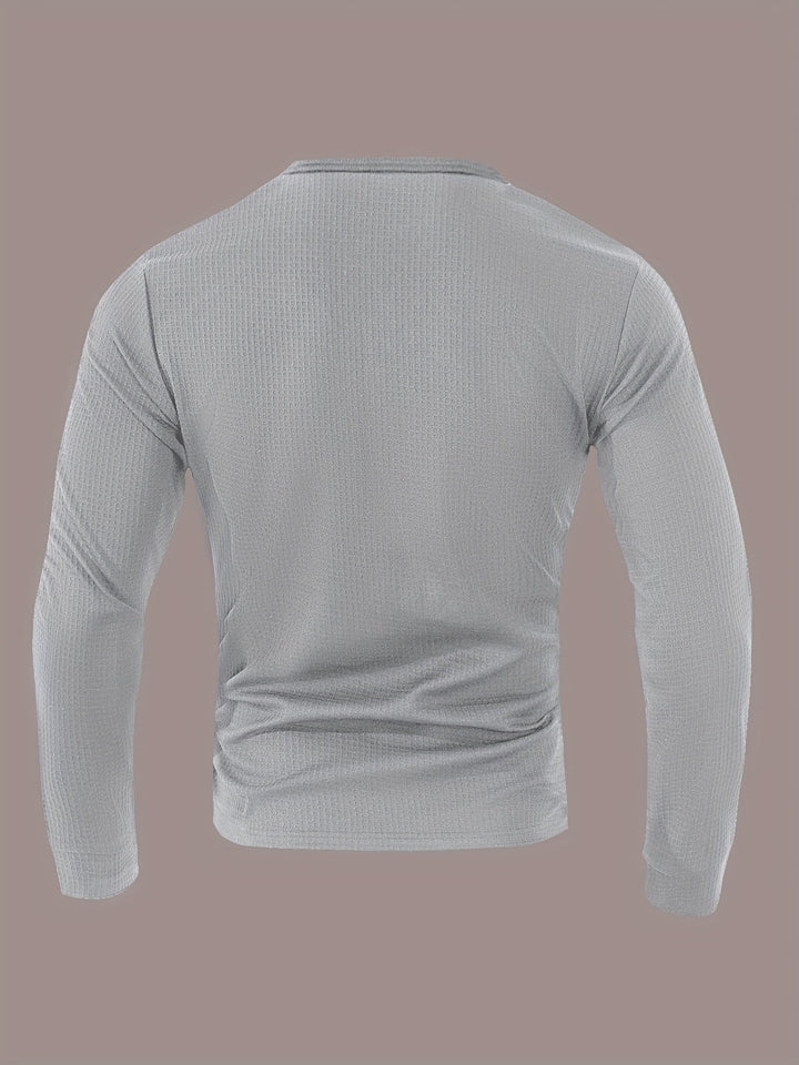 Gunther | Polera henley manga larga con textura
