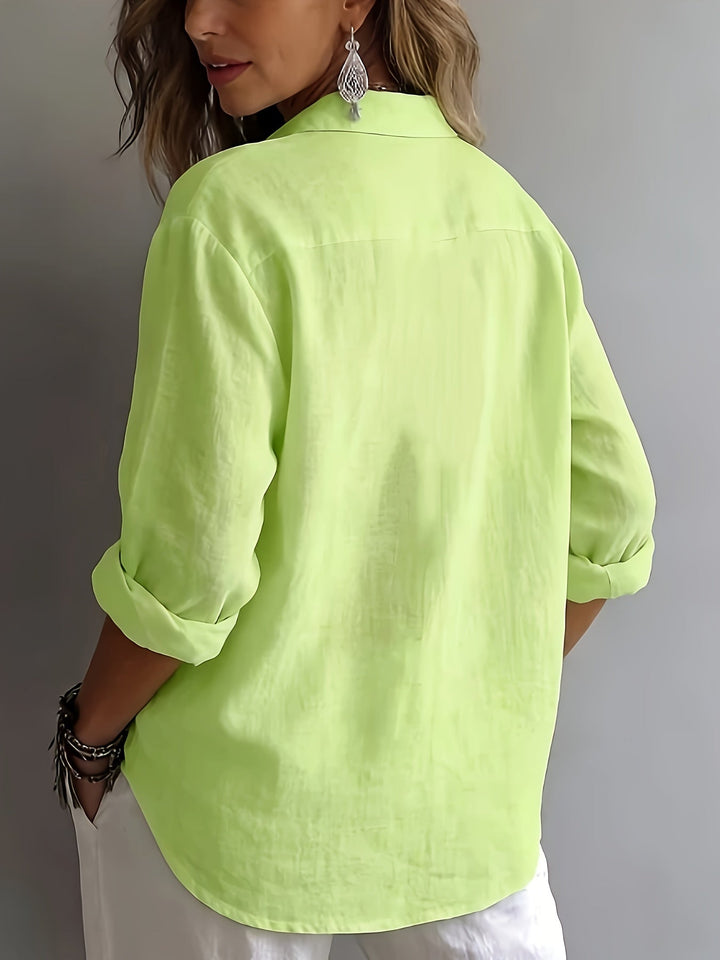 Herminia | Blusa holgada con cuello camisero