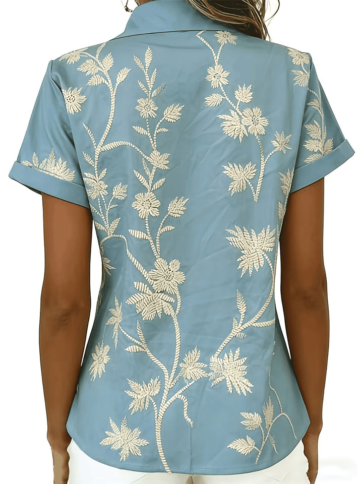 Lilian | Blusa camisera con estampado botánico