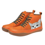 Tabita | Botín caña media con estampado de gato