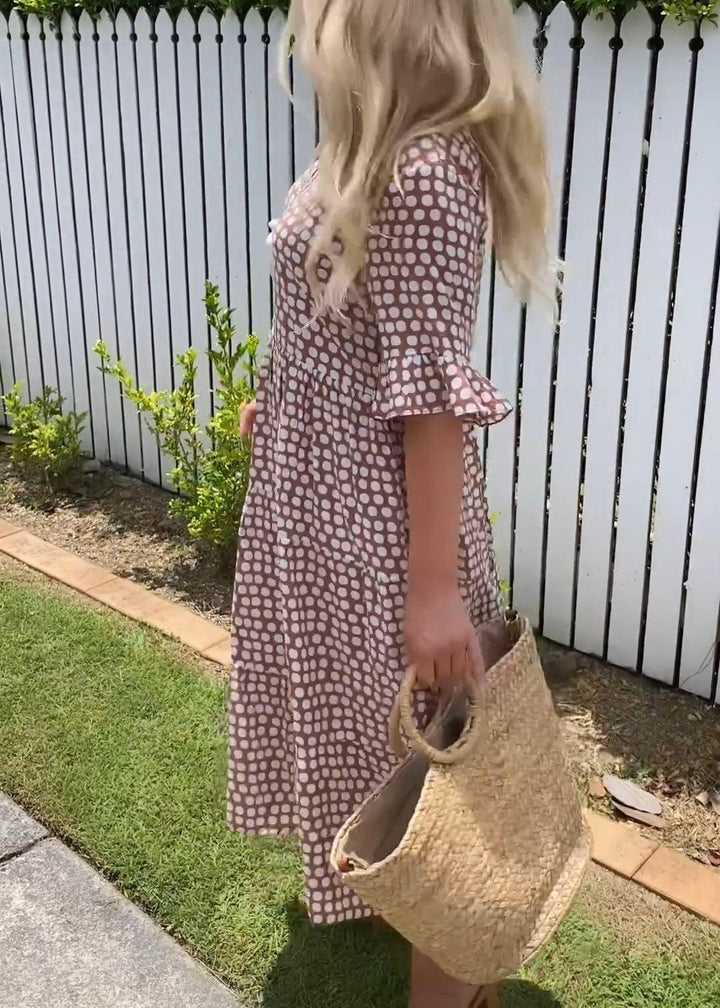 Rose Marie | Vestido midi manga corta