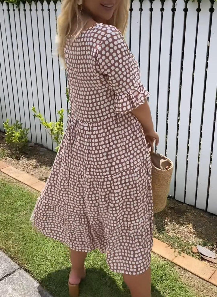 Rose Marie | Vestido midi manga corta