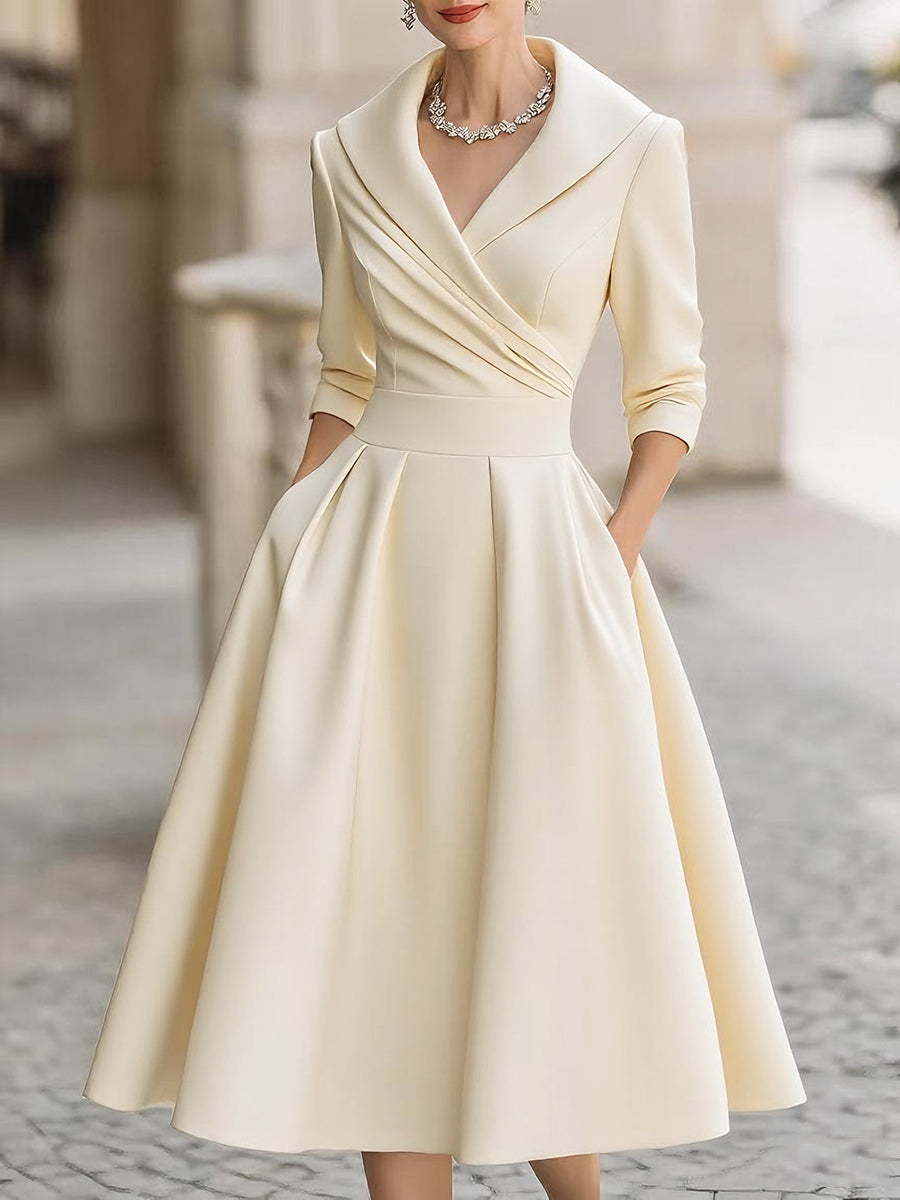 Bernardita | Vestido midi de fiesta con escote en V