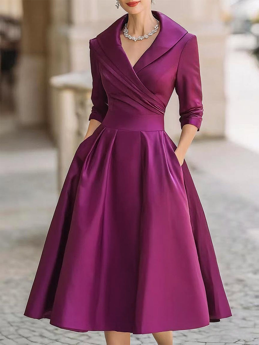 Bernardita | Vestido midi de fiesta con escote en V