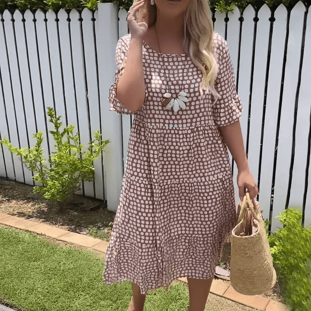 Rose Marie | Vestido midi manga corta