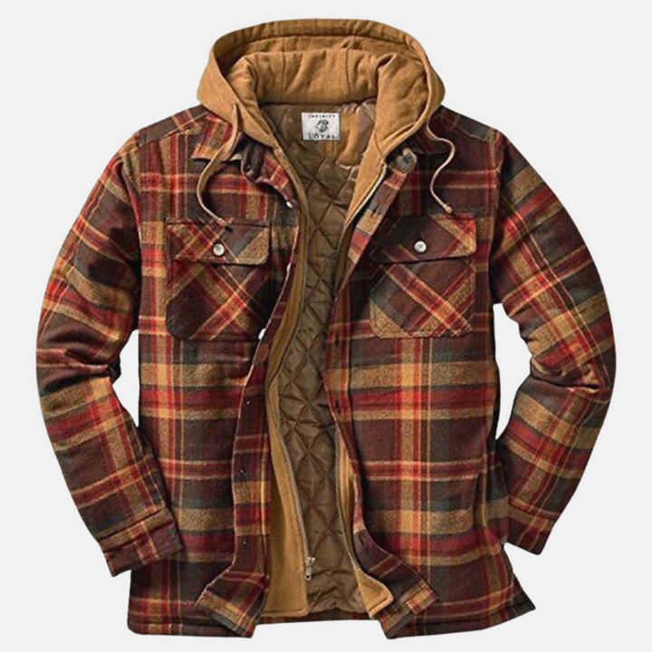 Heraldo | Chaqueta cuadrillé con capucha