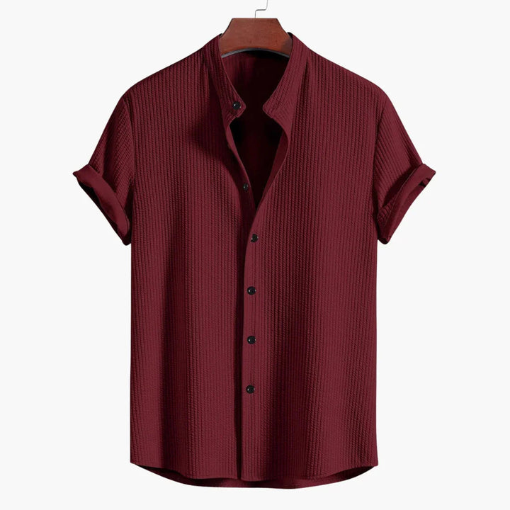 Federico | Camisa manga corta cuello mao