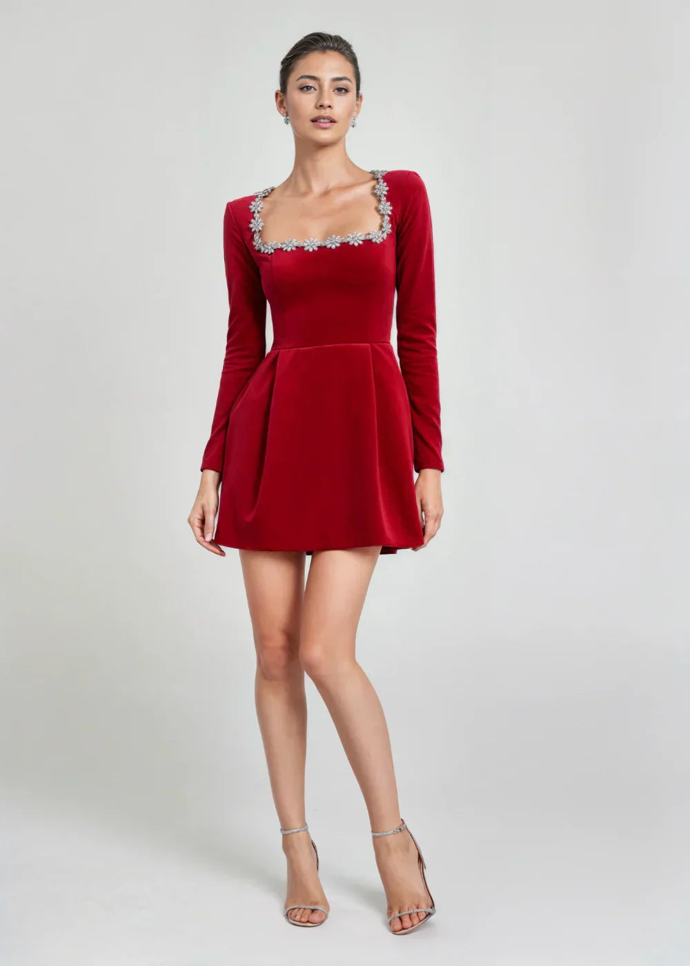 Roxana | Vestido corto de terciopelo