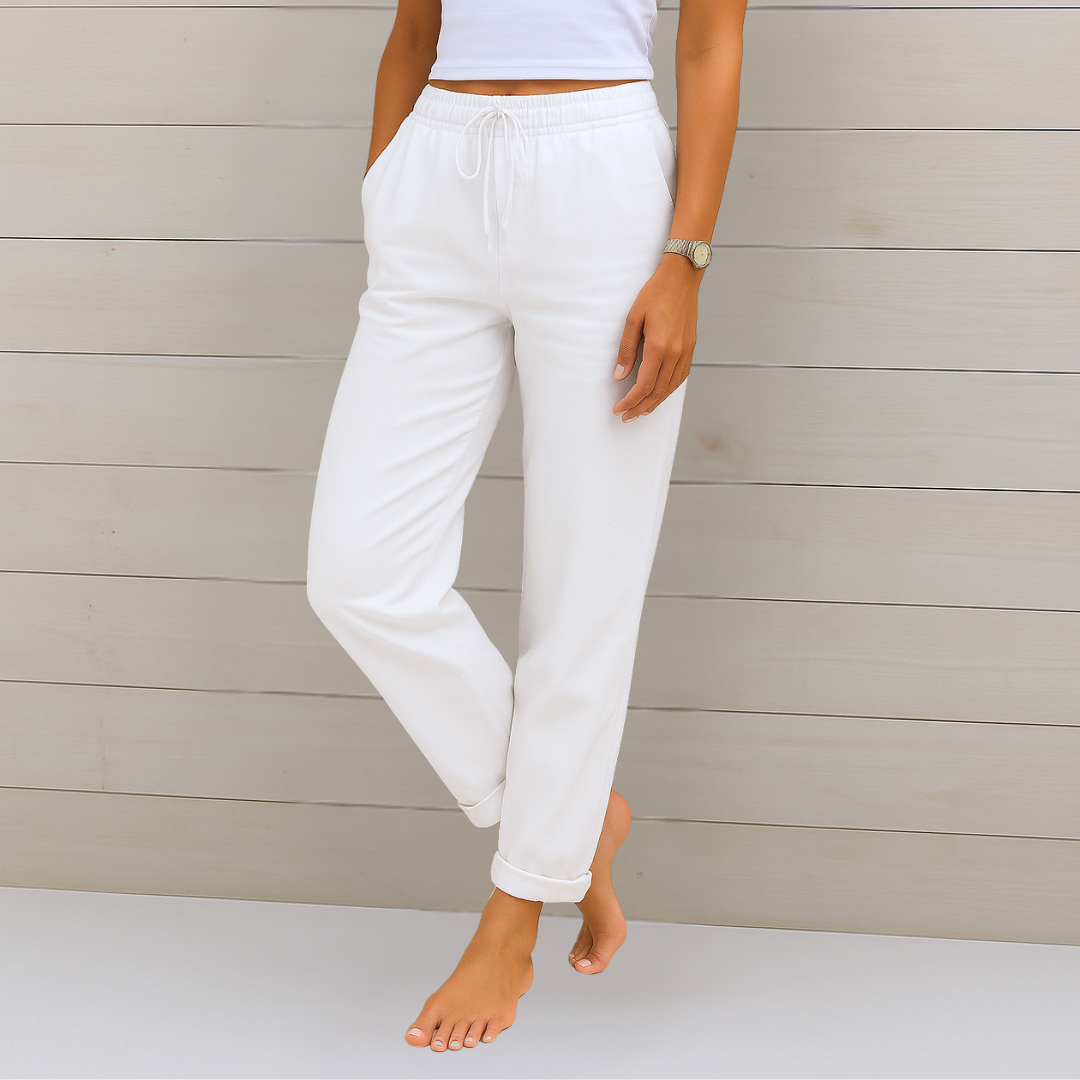 Maylora | Pantalones de Lino Elásticos Premium y Transpirables
