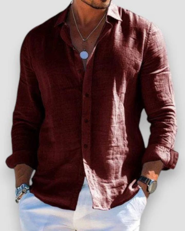 Darío | Camisa manga larga de tela liviana