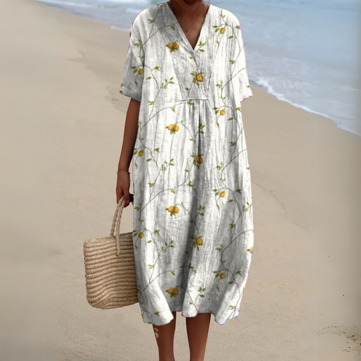 María Ignacia | Vestido floral escote V