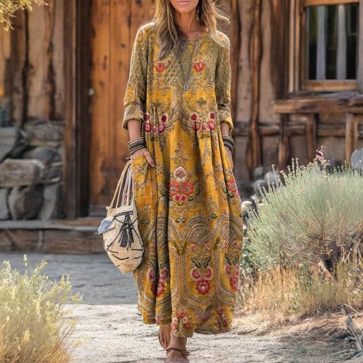 Noelia | Vestido largo oversize estampado