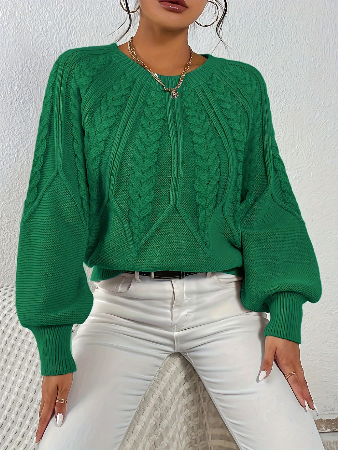 Sarita | Sweater de punto trenzado holgado