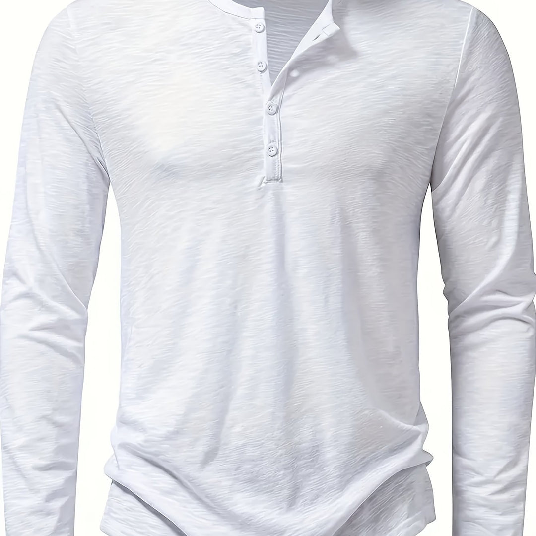 Gerardo | Polera henley de manga larga