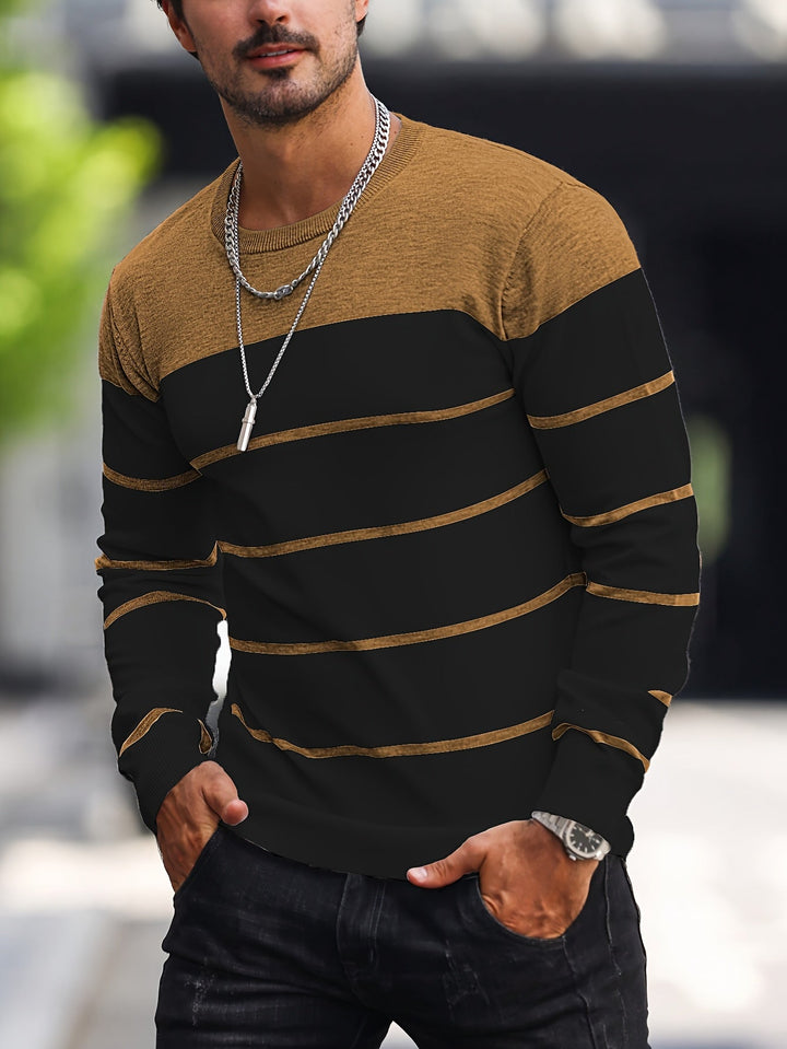Enrique | Sweater a rayas cuello redondo