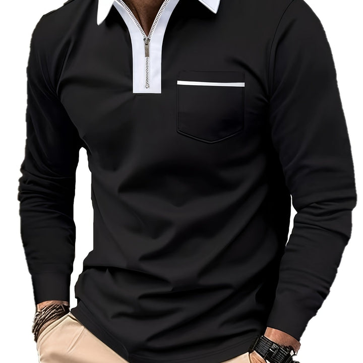 Ernesto | Polera polo con cuello en contraste y cierre