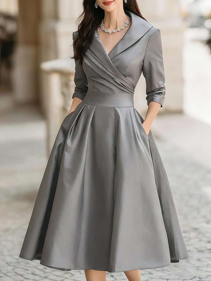 Bernardita | Vestido midi de fiesta con escote en V