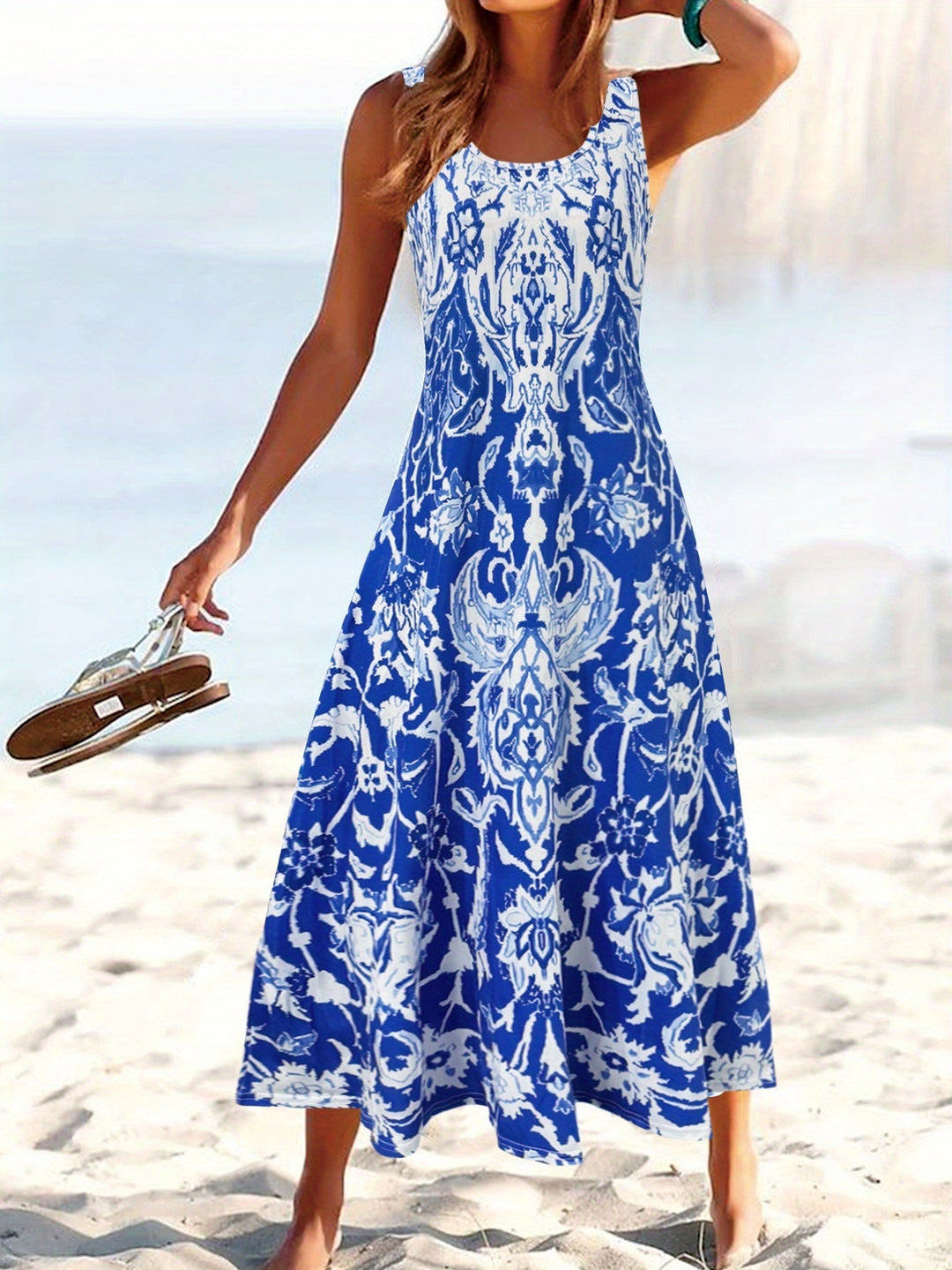 Jocelyn | Vestido largo floral sin mangas