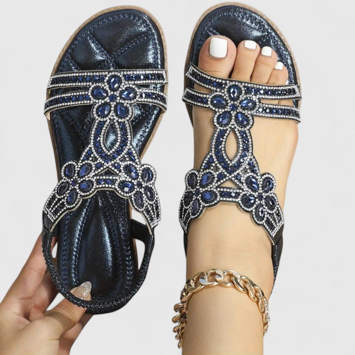 Yamileth | Sandalias elegantes con aplicaciones de cristales