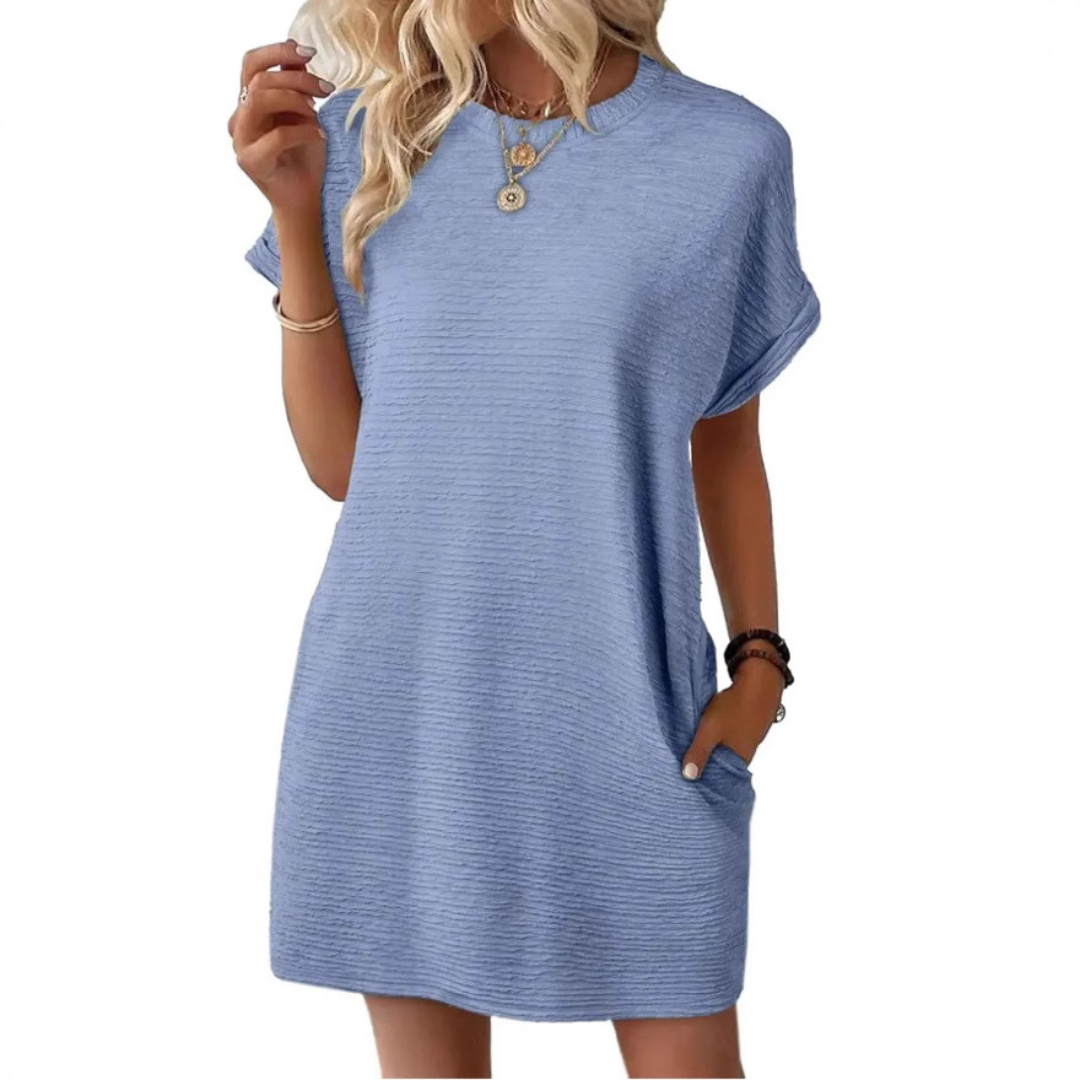 María Gabriela | Vestido casual cuello redondo
