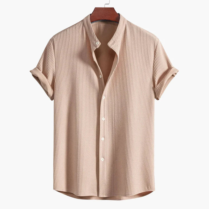 Federico | Camisa manga corta cuello mao