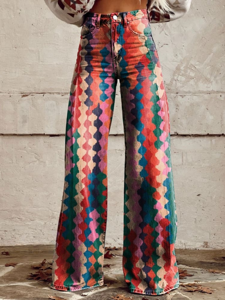 Marcela | Pantalón bohemio estampado multicolor