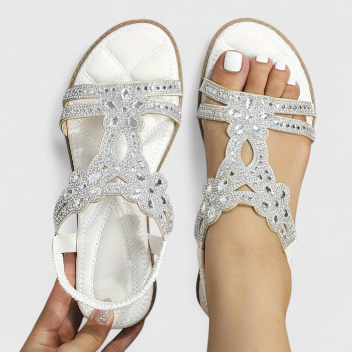 Yamileth | Sandalias elegantes con aplicaciones de cristales