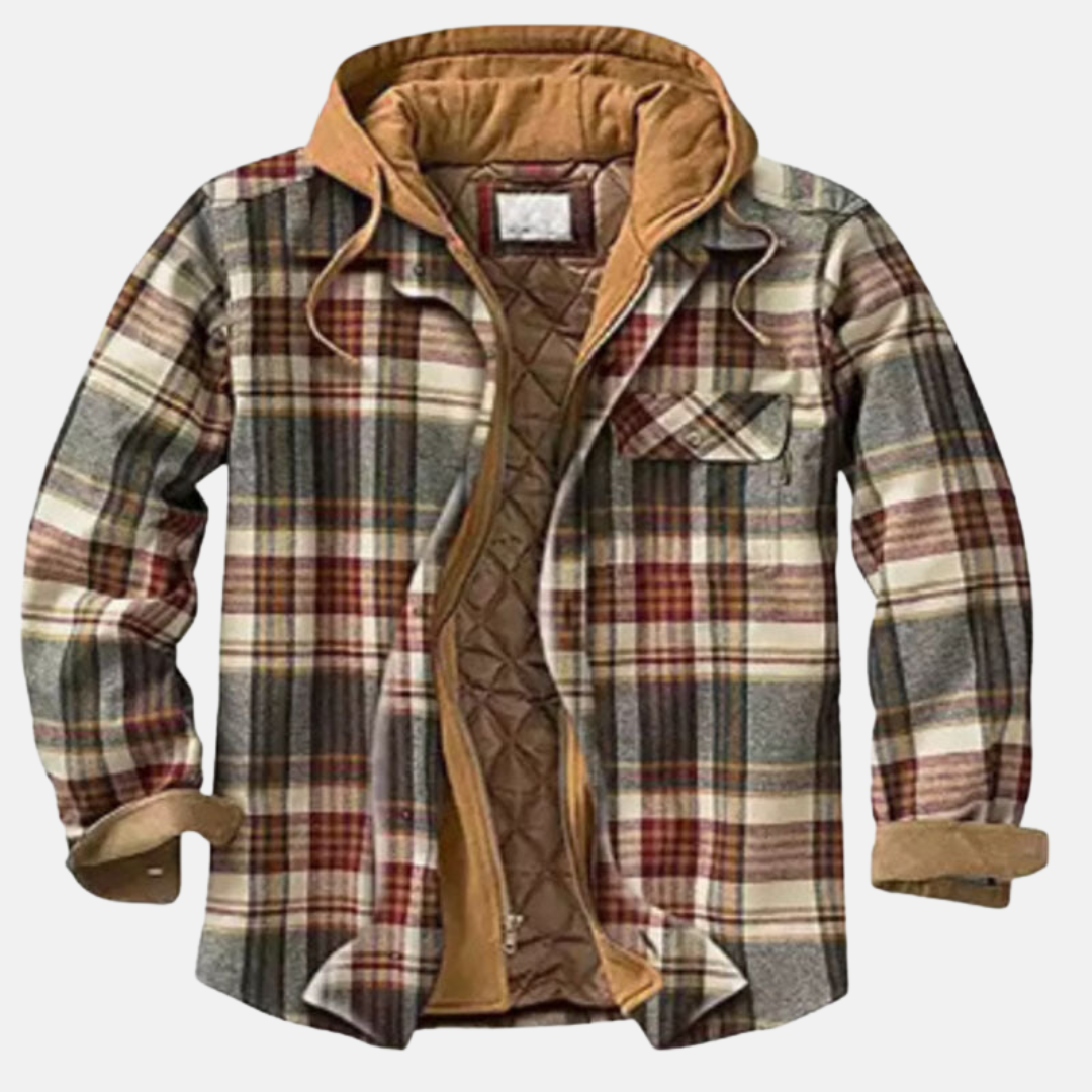 Heraldo | Chaqueta cuadrillé con capucha