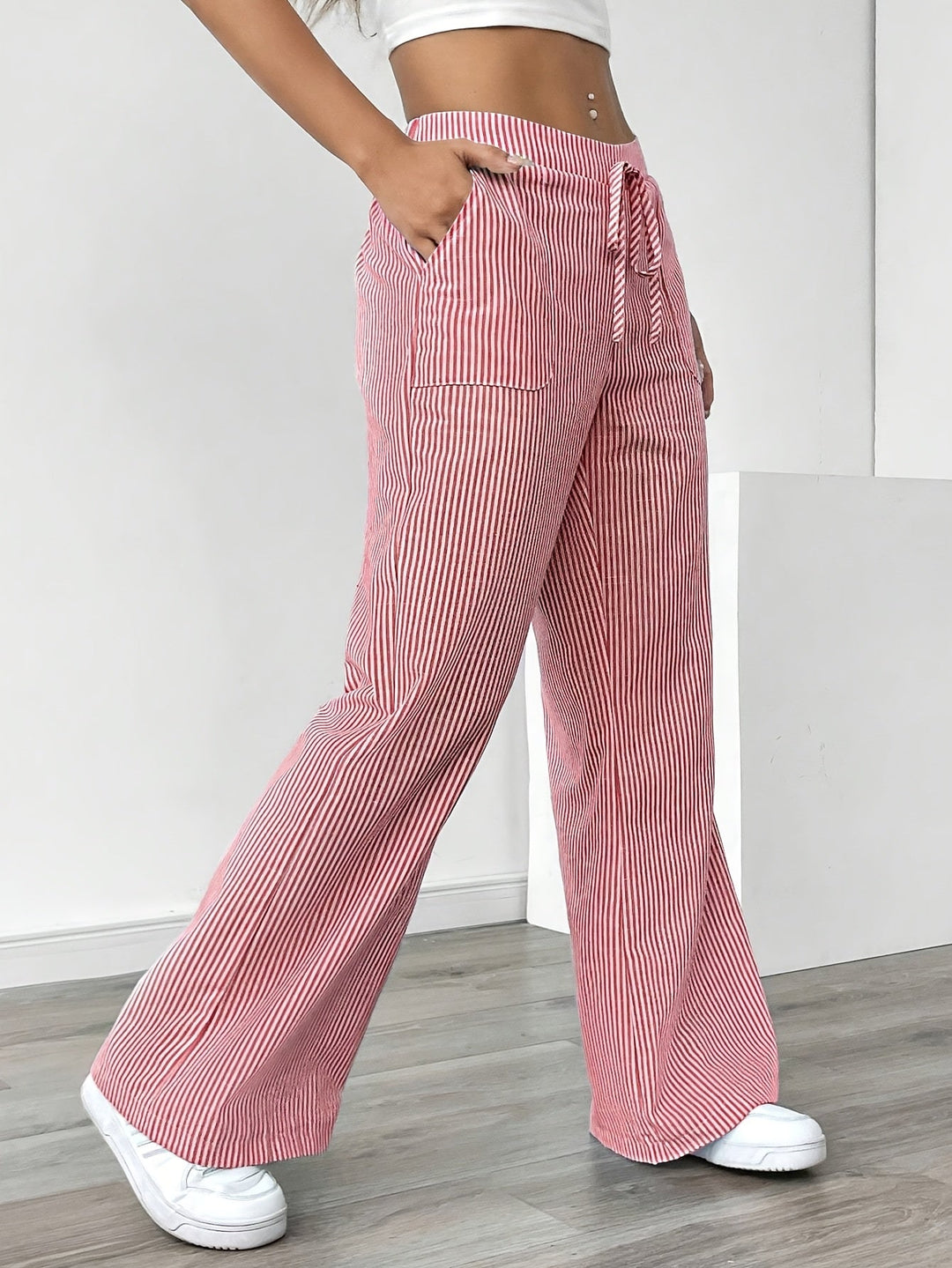 Emma | Pantalón de pierna ancha a rayas