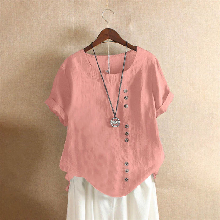 Paulette | Blusa de verano con botones asimétricos