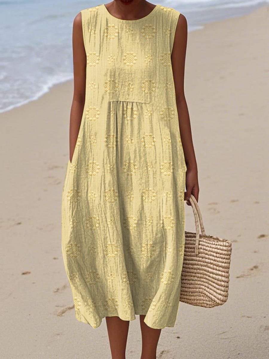 Julia | Vestido midi de verano con bolsillos