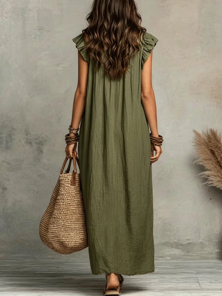 Aitana | Vestido largo con volantes