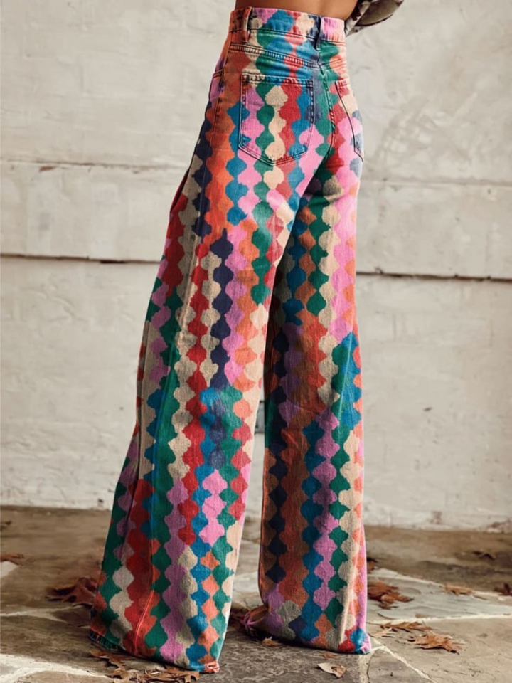 Marcela | Pantalón bohemio estampado multicolor