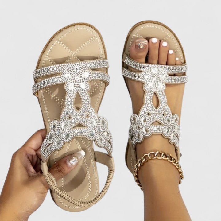 Yamileth | Sandalias elegantes con aplicaciones de cristales
