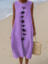 Jocelyn | Vestido midi casual con flores
