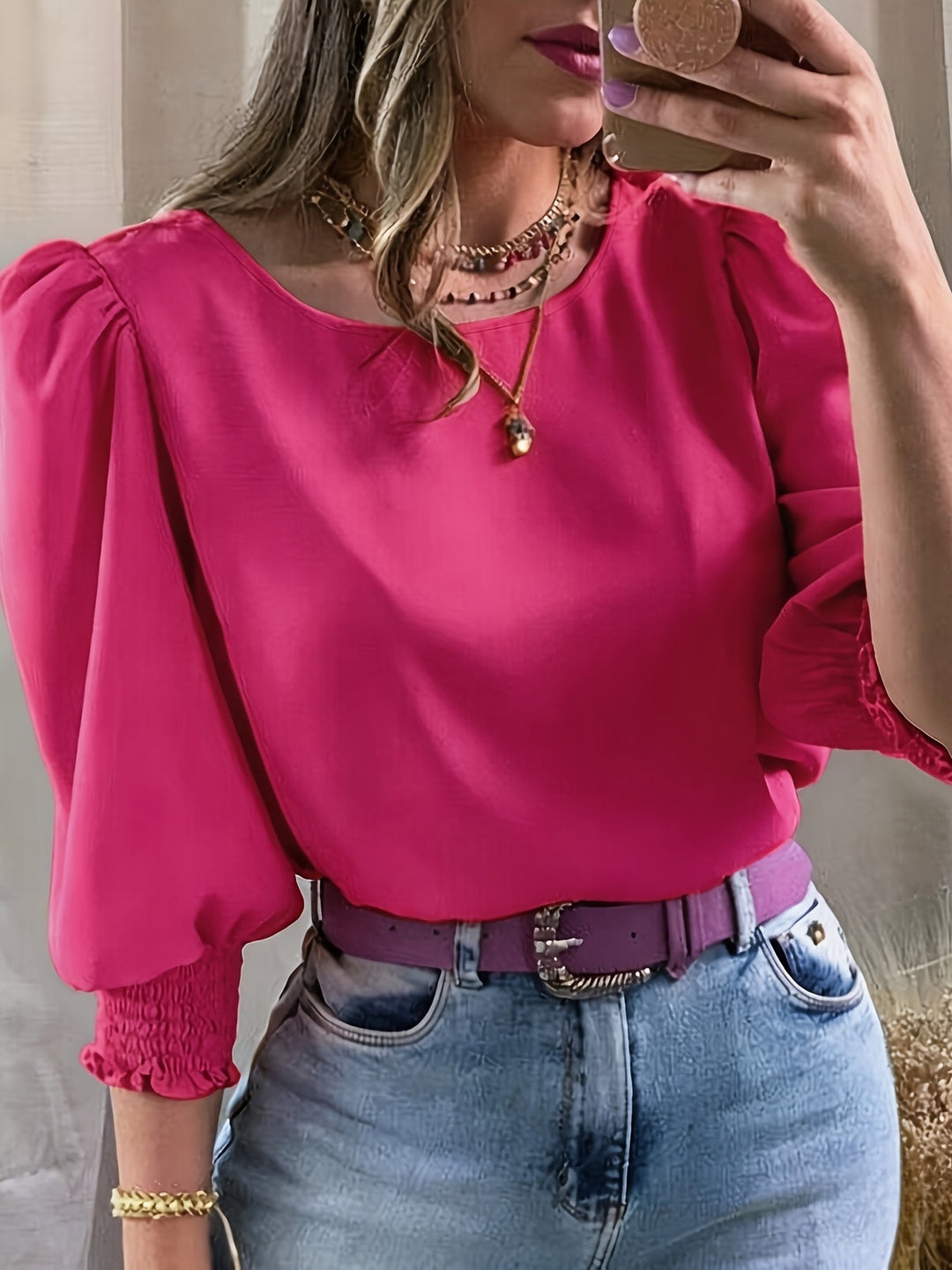 Cataleya | Blusa de mangas abullonadas