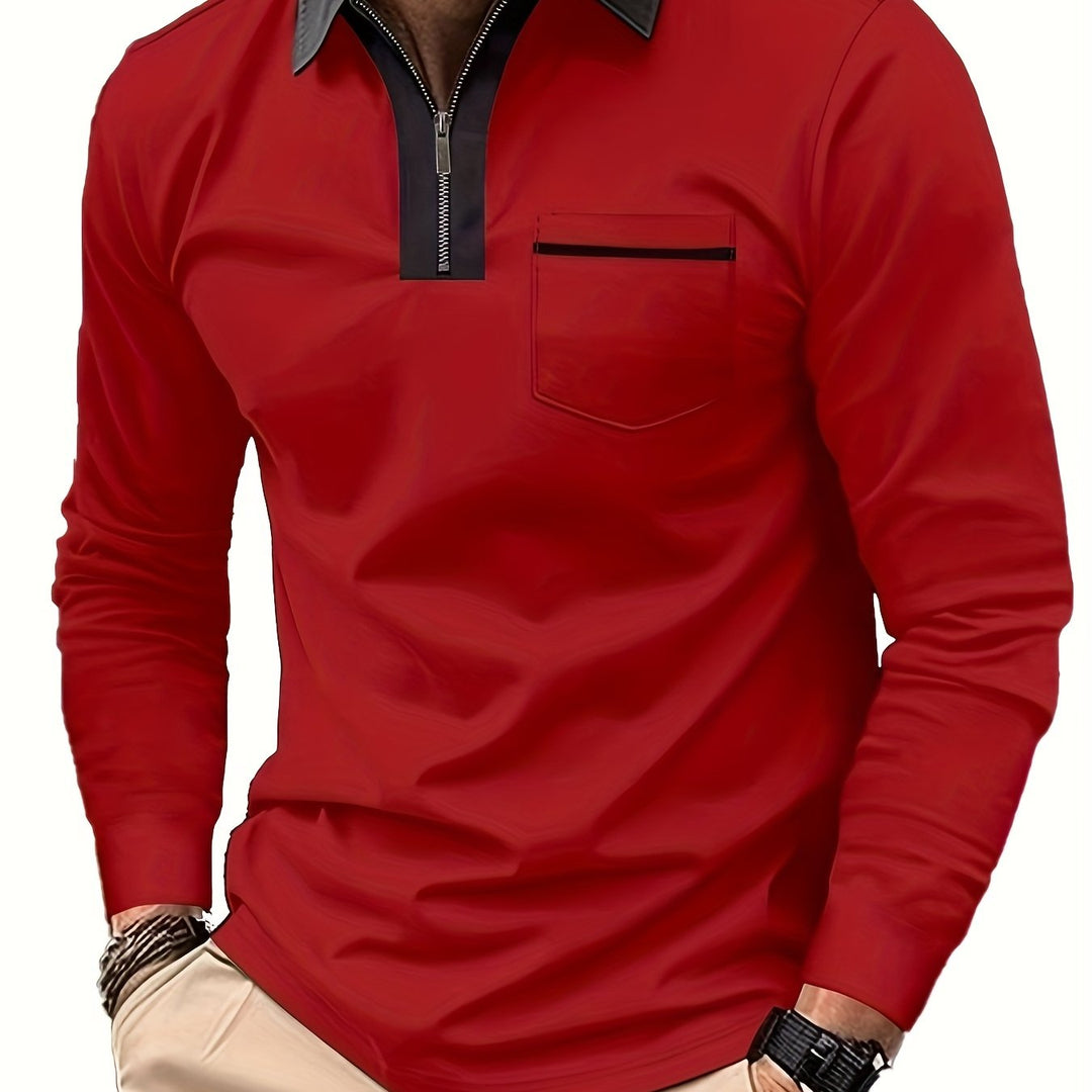 Ernesto | Polera polo con cuello en contraste y cierre