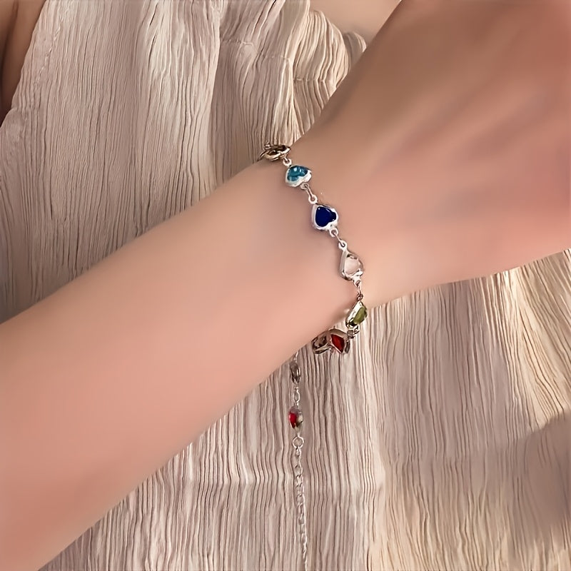 Imelda | Pulsera de corazones multicolor