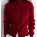 Yorka | Cardigan de cuello alto con botones