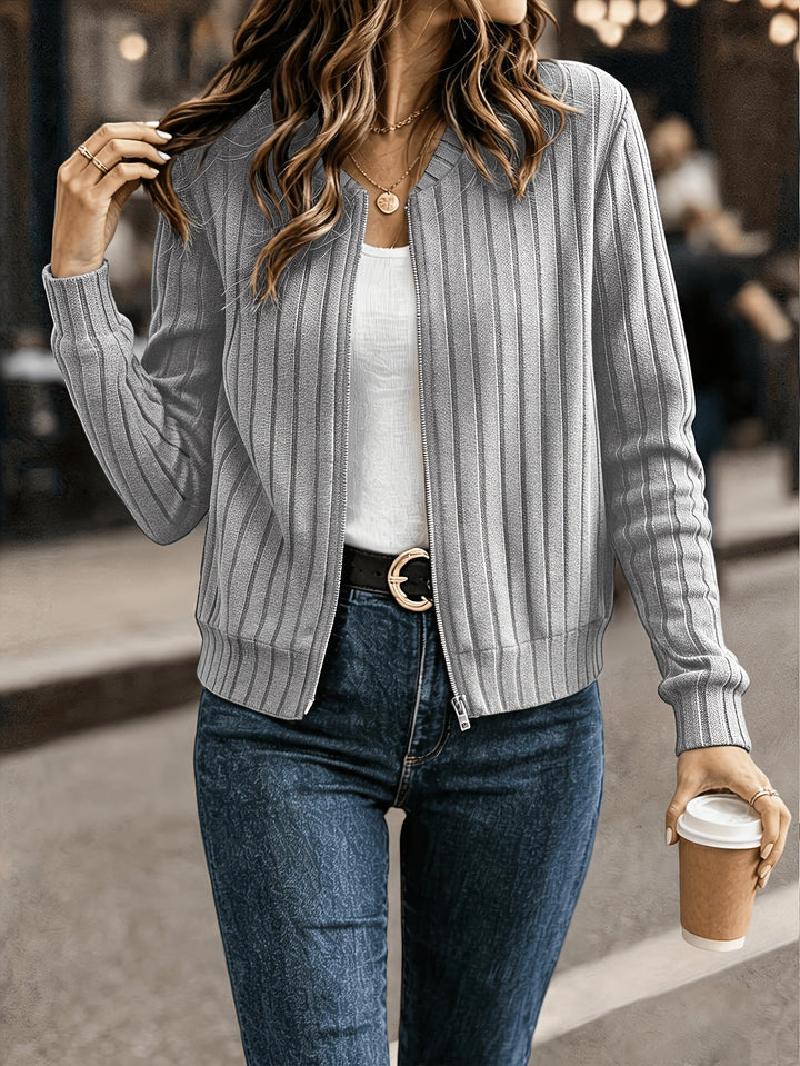 Liliana | Chaqueta acanalada con cierre