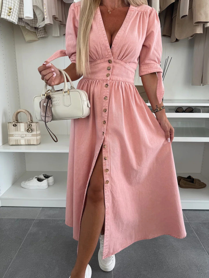 Yolanda | Vestido midi de mezclilla
